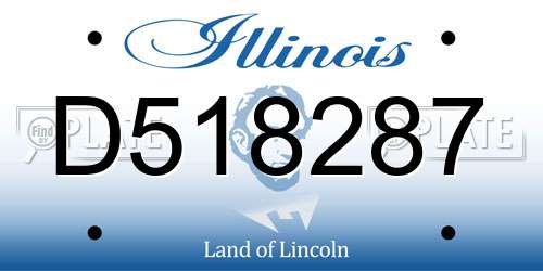 D518287 Illinois License Plate