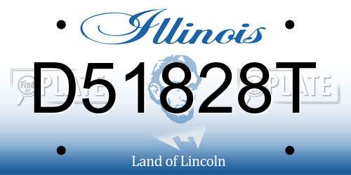 D51828T Illinois License Plate