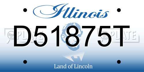 D51875T Illinois License Plate