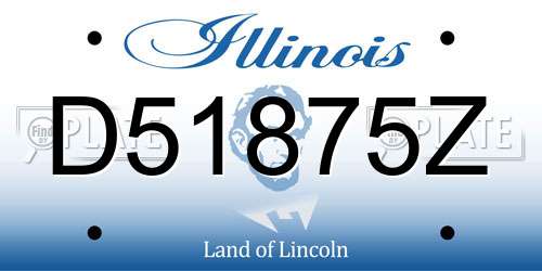 D51875Z Illinois License Plate