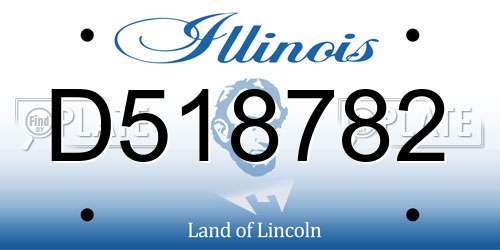 D518782 Illinois License Plate