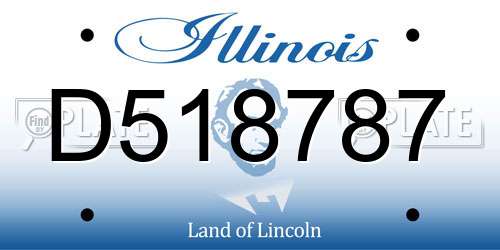 D518787 Illinois License Plate