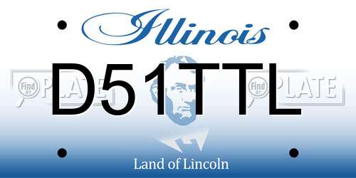 D51TTL Illinois License Plate