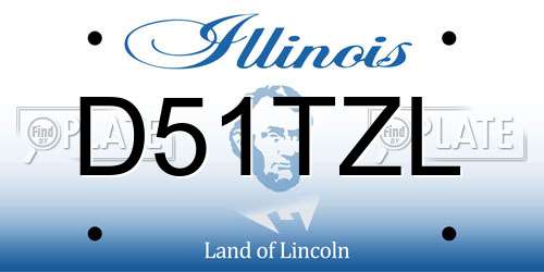 D51TZL Illinois License Plate