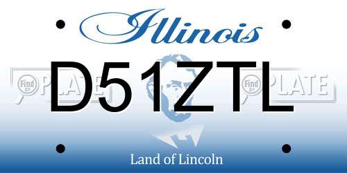 D51ZTL Illinois License Plate