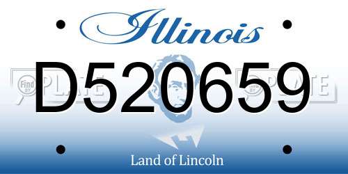 D520659 Illinois License Plate