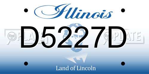 D5227D Illinois License Plate