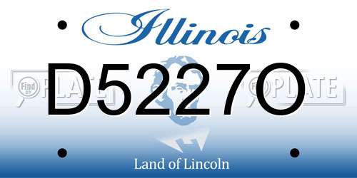 D5227O Illinois License Plate