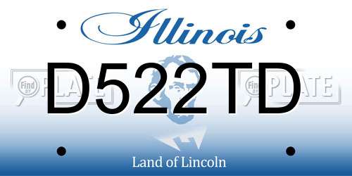 D522TD Illinois License Plate