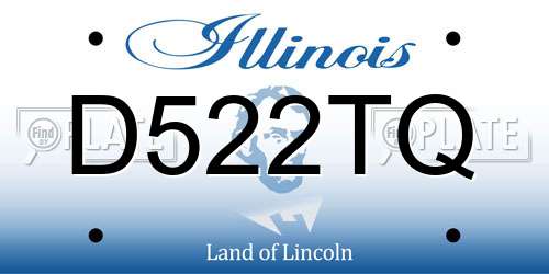 D522TQ Illinois License Plate