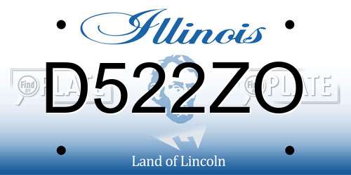 D522ZO Illinois License Plate