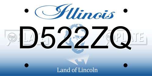 D522ZQ Illinois License Plate