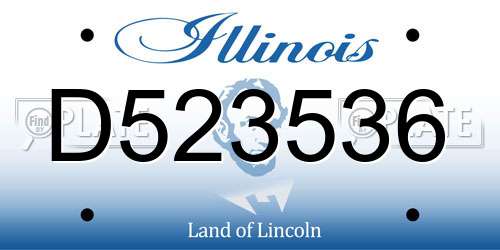 D523536 Illinois License Plate