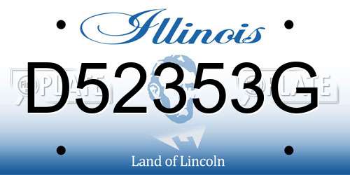 D52353G Illinois License Plate