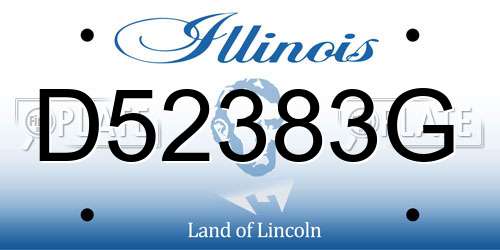 D52383G Illinois License Plate