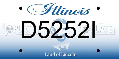 D5252I Illinois License Plate