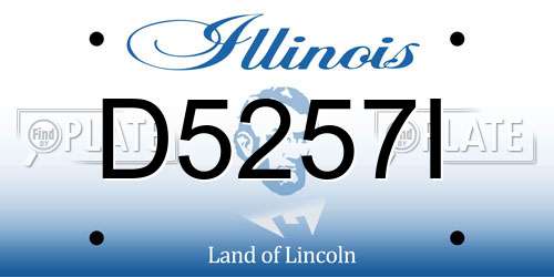 D5257I Illinois License Plate