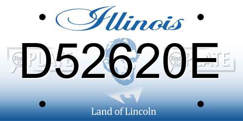 D52620E Illinois License Plate