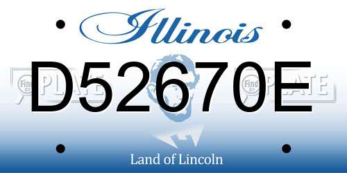 D52670E Illinois License Plate
