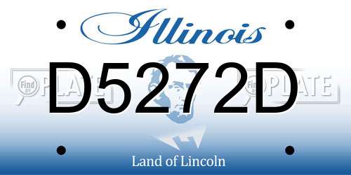 D5272D Illinois License Plate