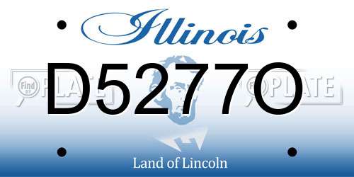 D5277O Illinois License Plate