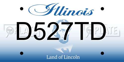 D527TD Illinois License Plate