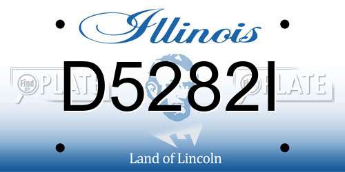 D5282I Illinois License Plate