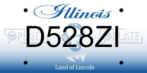 D528ZI Illinois License Plate