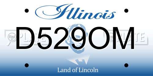 D529OM Illinois License Plate