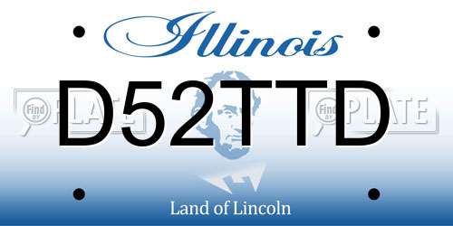 D52TTD Illinois License Plate