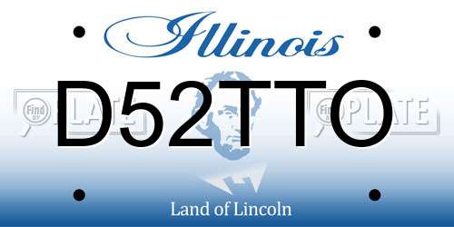 D52TTO Illinois License Plate
