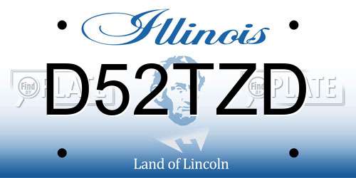 D52TZD Illinois License Plate