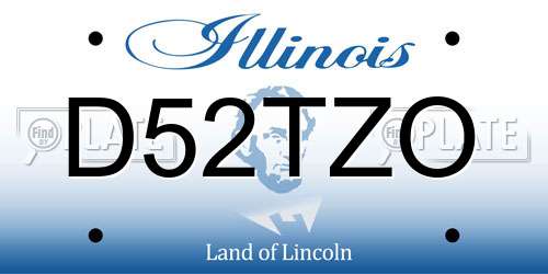 D52TZO Illinois License Plate