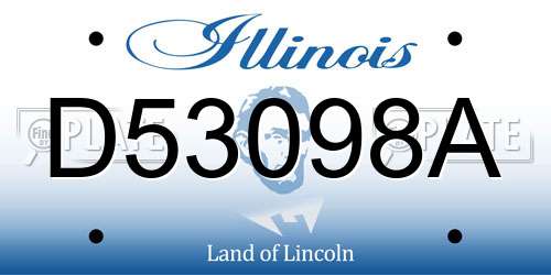 D53098A Illinois License Plate