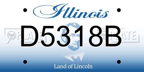 D5318B Illinois License Plate