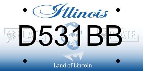 D531BB Illinois License Plate