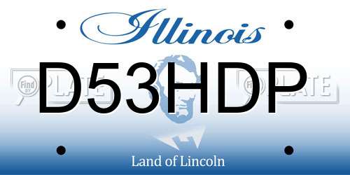 D53HDP Illinois License Plate