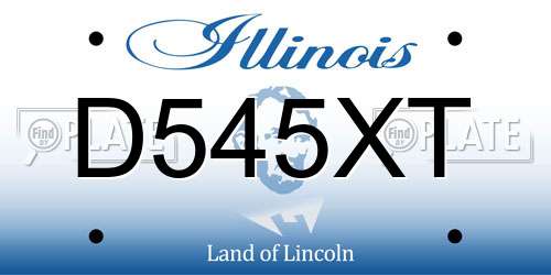 D545XT Illinois License Plate