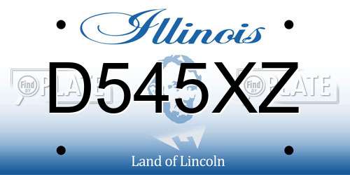 D545XZ Illinois License Plate