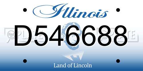 D546688 Illinois License Plate