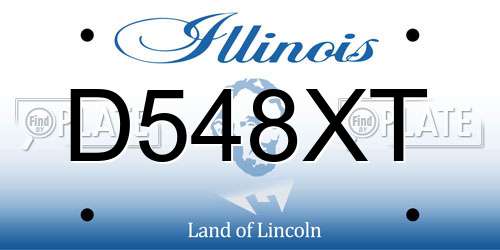 D548XT Illinois License Plate