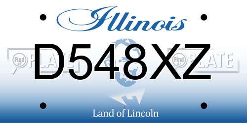 D548XZ Illinois License Plate