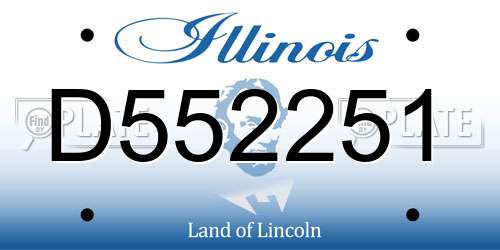 D552251 Illinois License Plate