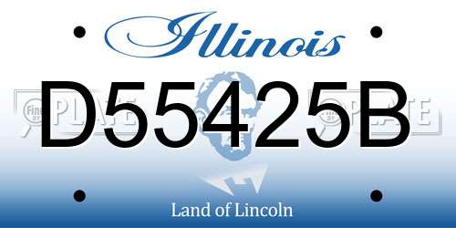D55425B Illinois License Plate