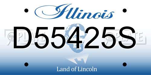 D55425S Illinois License Plate