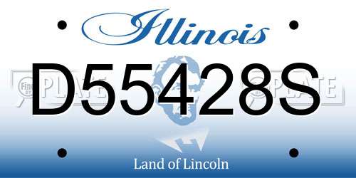 D55428S Illinois License Plate