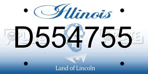 D554755 Illinois License Plate
