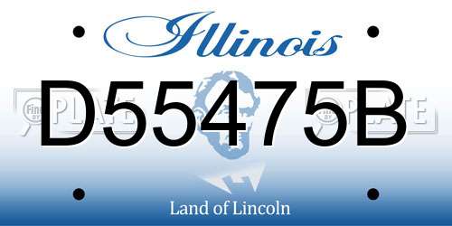 D55475B Illinois License Plate