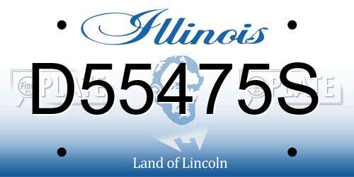 D55475S Illinois License Plate