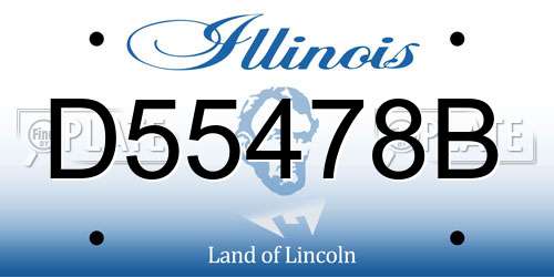 D55478B Illinois License Plate